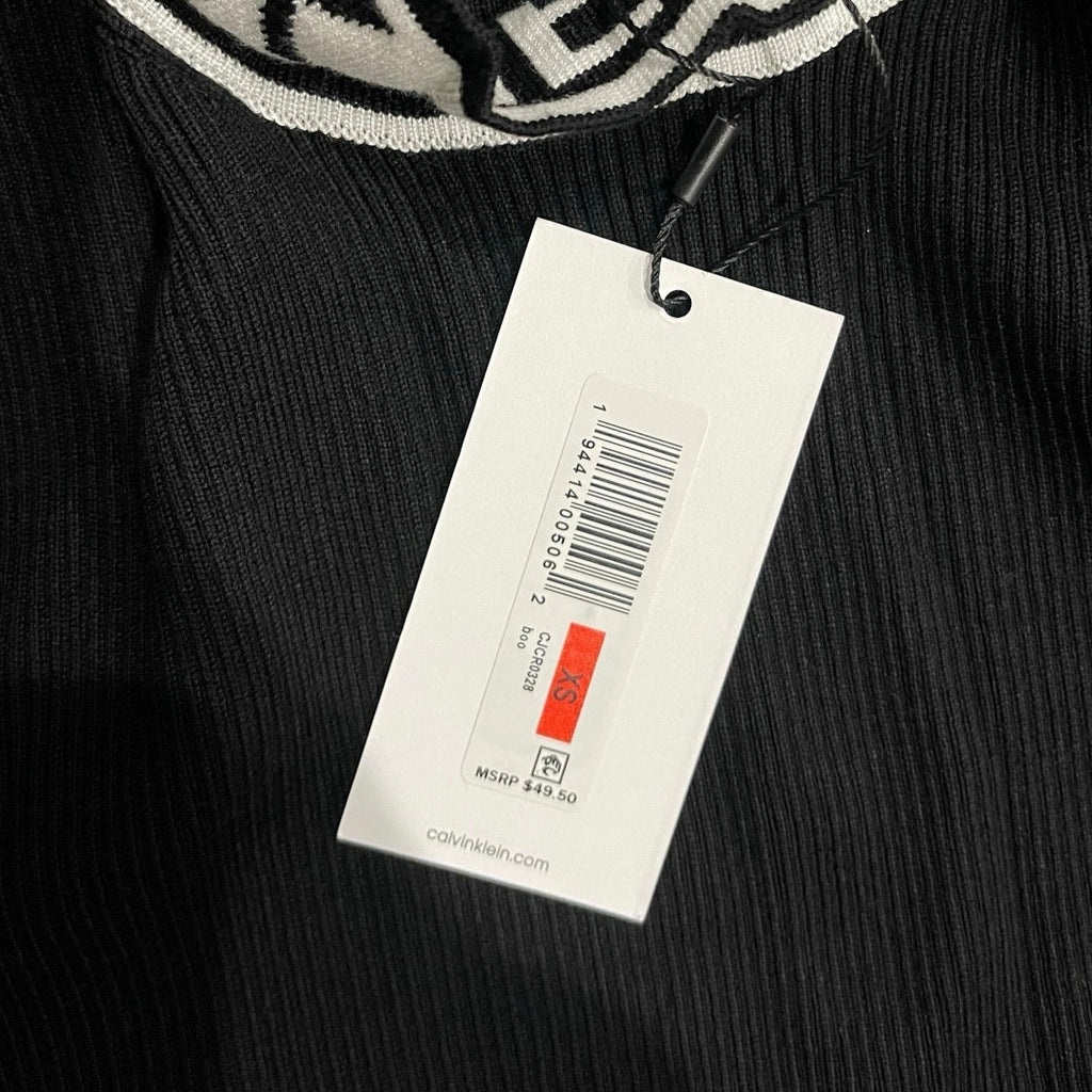 Calvin Klein Rib Sleeveless Tank Top Turtleneck NWT Size XS