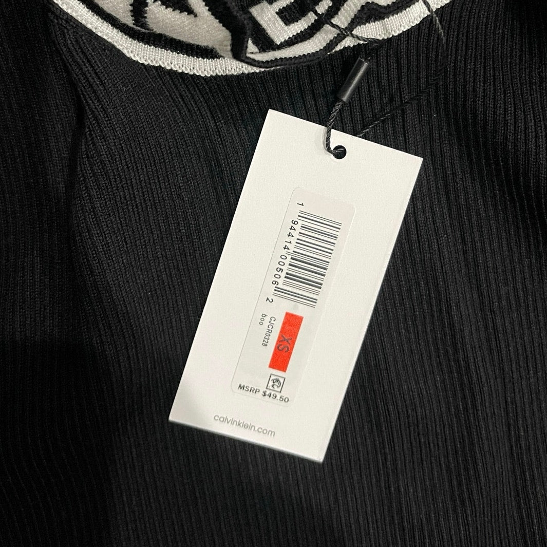 Calvin Klein Rib Sleeveless Tank Top Turtleneck NWT Size XS