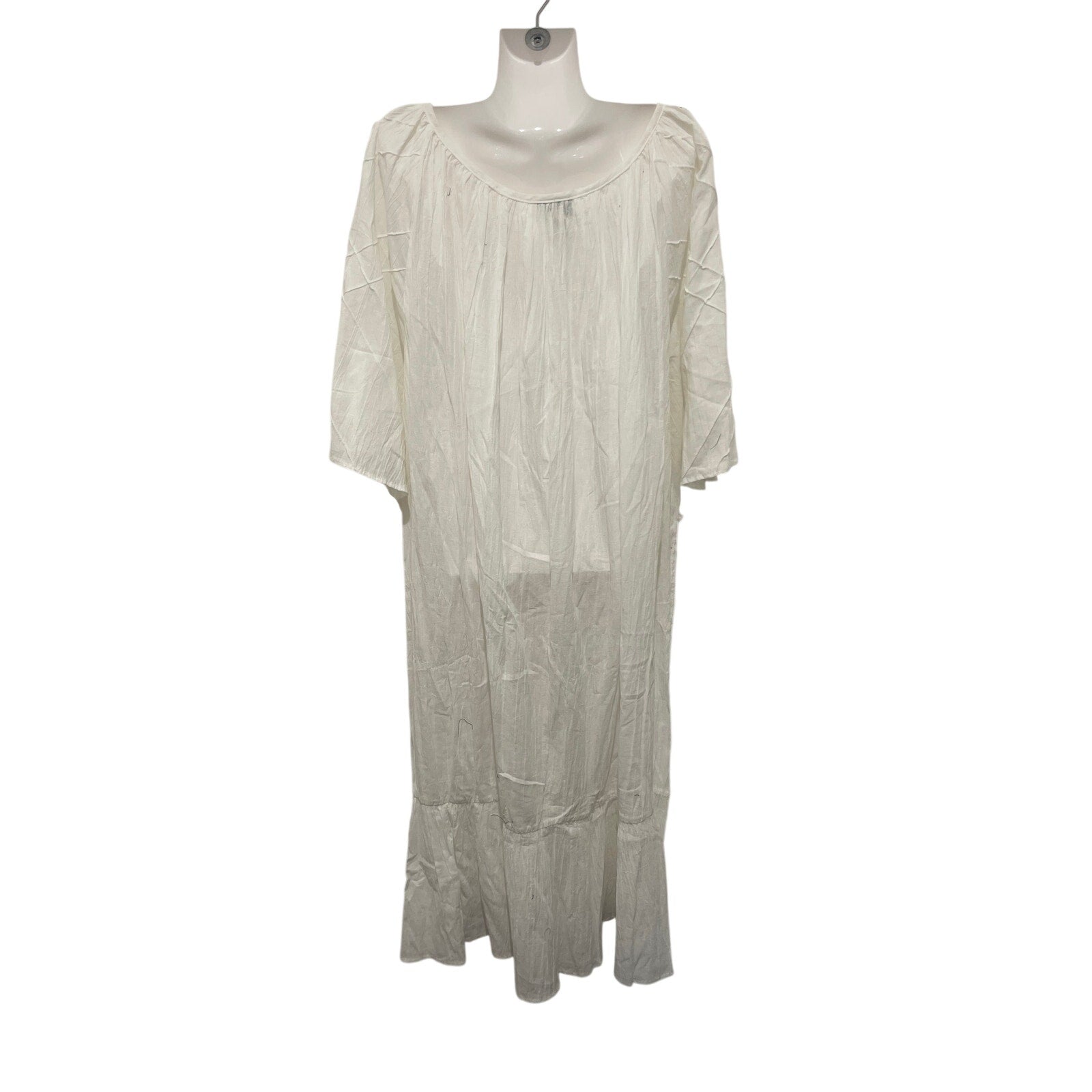 Channa Kaftan Gauze Plus Size Dress 5X Bohemian Resort Wear Crinkle Cotton NWT