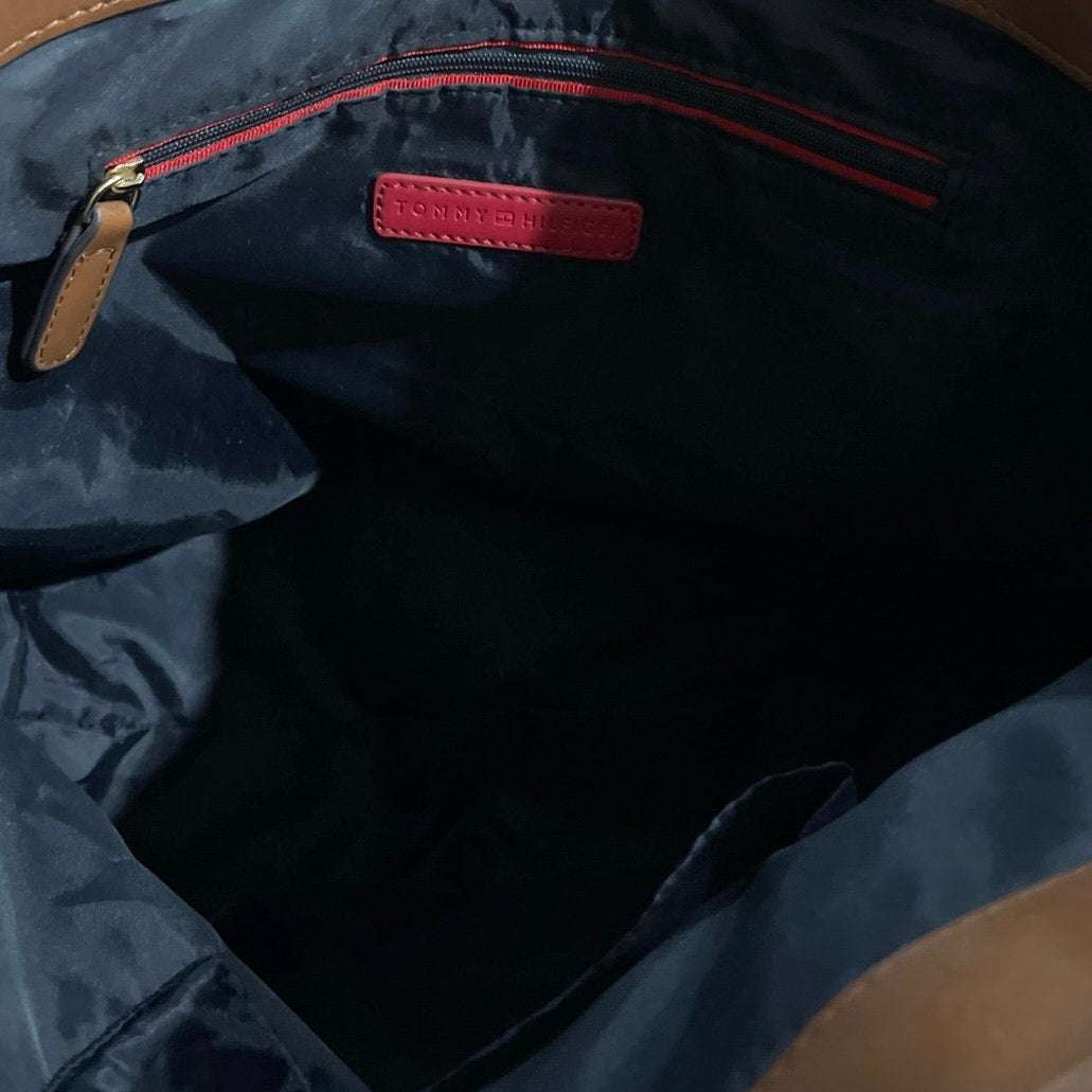 Tommy Hilfiger Monogram Jaden Tote Bag Canvas Faux Leather Classic