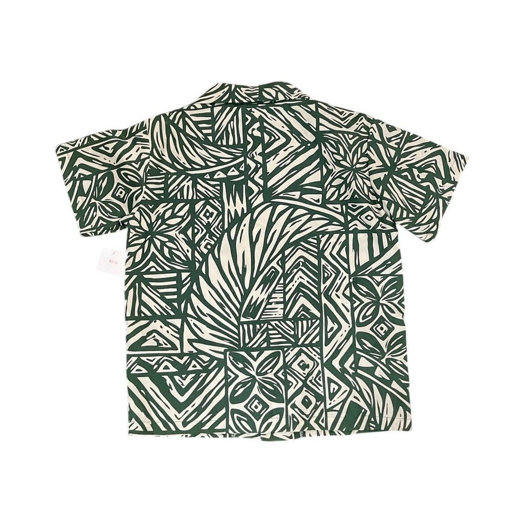 Hinalea Hawaiian Button Up Youth Boy Shirt Size 7 Made in Hawaiii Tropical Beach