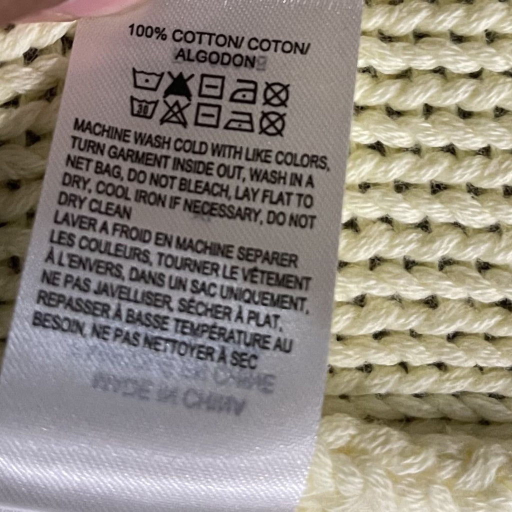 Lucky Brand Pullover Knit Sweater Vest Butter Yellow SZ XL NWT Boho Chic Casual