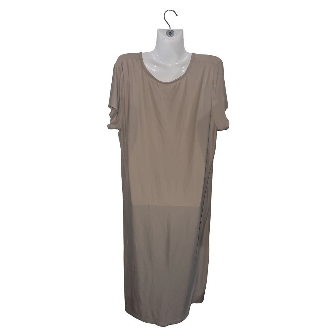 MUK LUKS Lounge Jersey T-Shirt Slit Dress Size XL Casual Comfort Loungewear