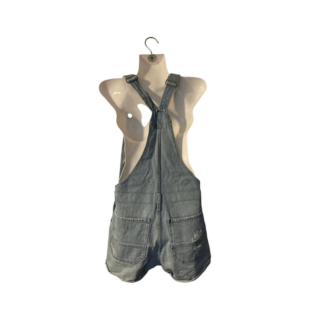 Denim Jeans Distressed Shortalls Overalls SZ 4 Shorts Casual Streetwear 90s Y2K