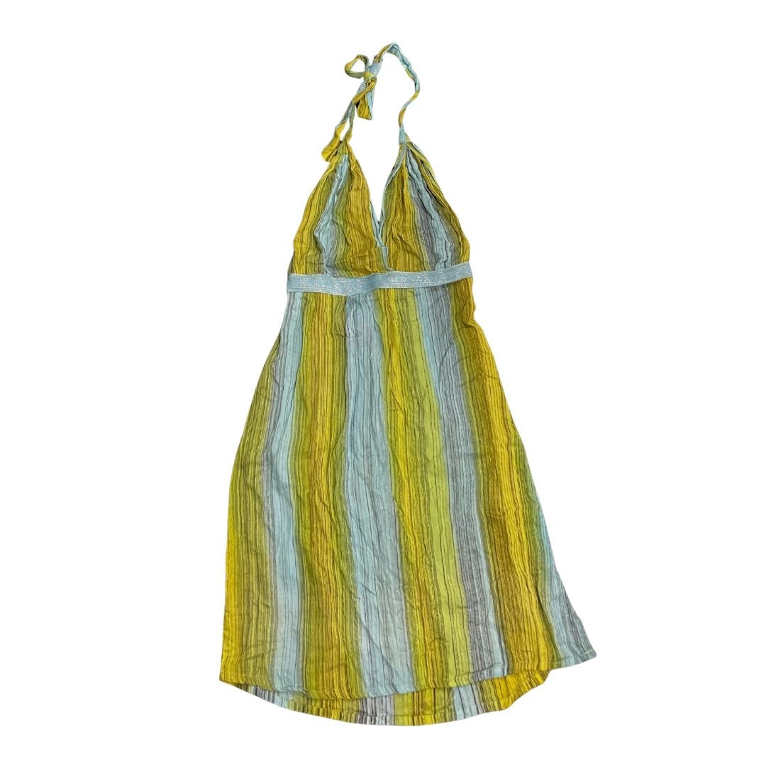 Ocean Collection Halter Dress One Size Summer Chic Vacation Beach 100% Cotton