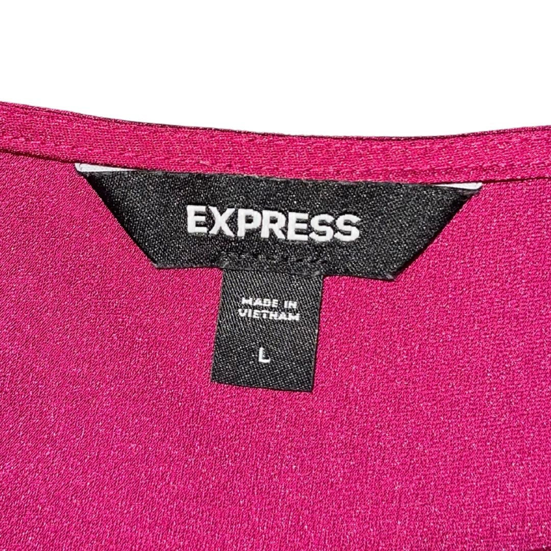 Express Berry Cowl Neck Camisole Top Large Spaghetti Adjustable Strap Blouse Y2K