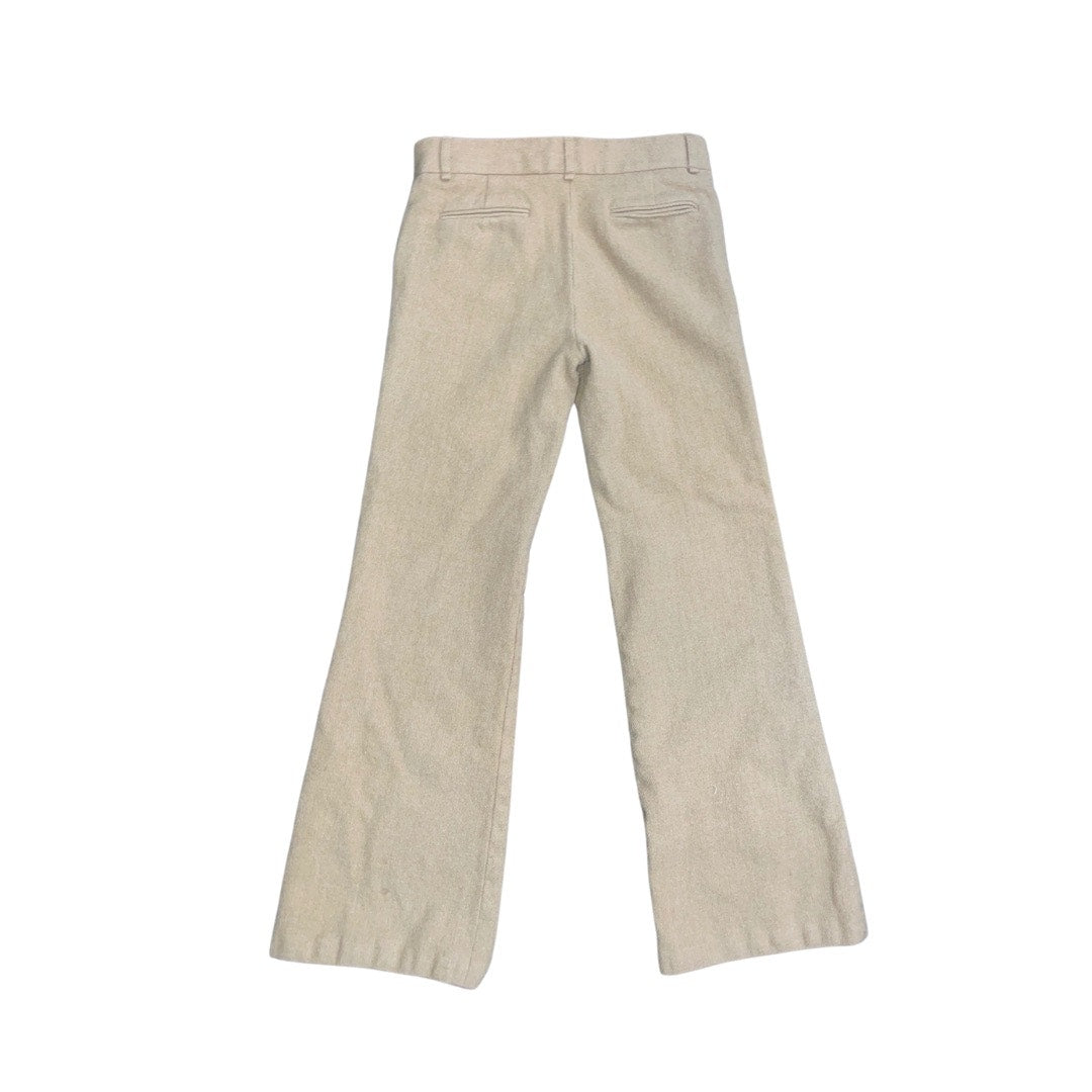 BCBGMAXAZRIA Wool Trouser Slacks Tan Straight Leg Pants SZ 4 Classic Retro VTG
