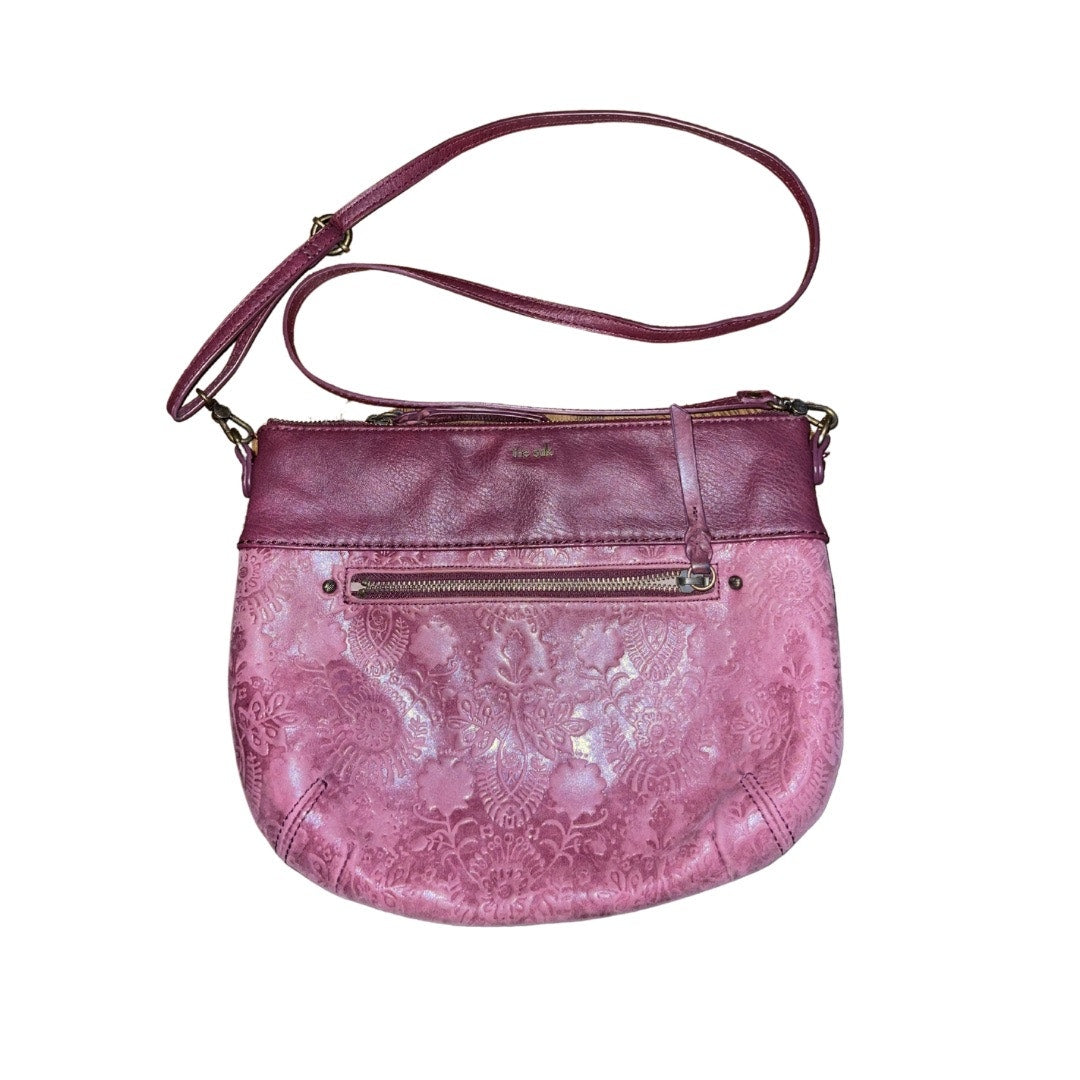 The Sak Oleta Burgundy Genuine Leather Crossbody Handbag purse