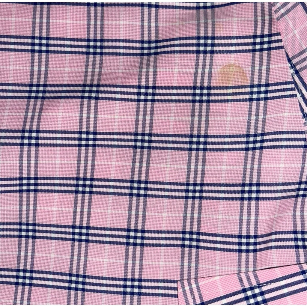 Brooks Brothers Regent Pink Plaid Collar Button Long Sleeve Dress Shirt
