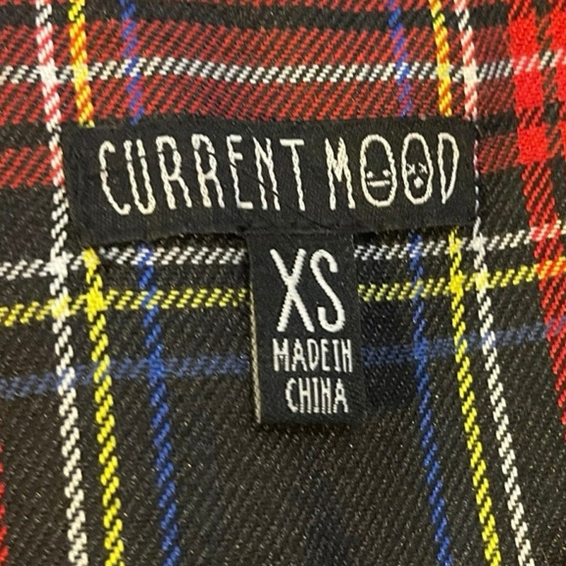 Dolls Kill Current Mood Devil You Don't Exist Plaid Dress SZ XS 90s Grunge Punk