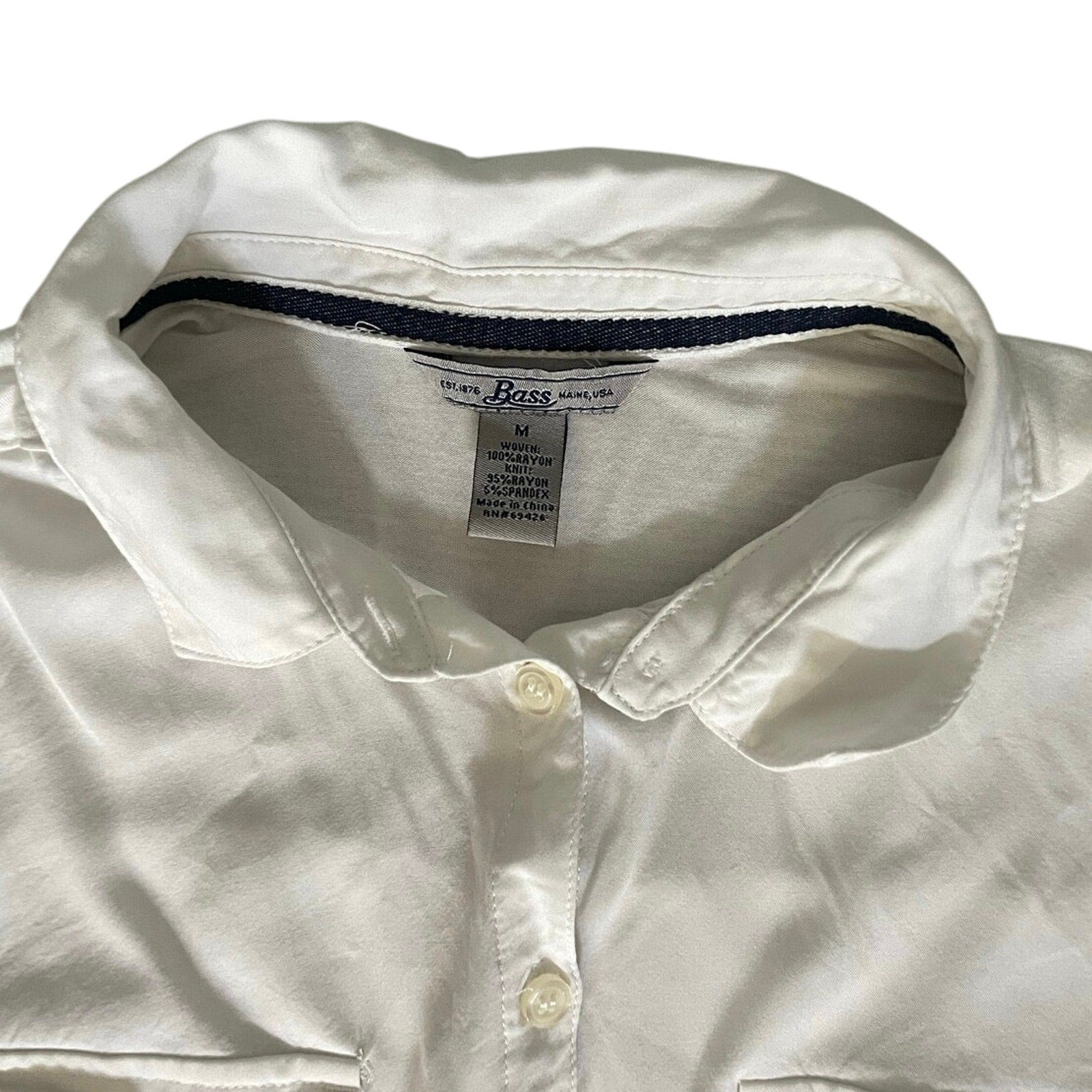 Women's Bass & Co. Long-sleeved Button Up Blouse