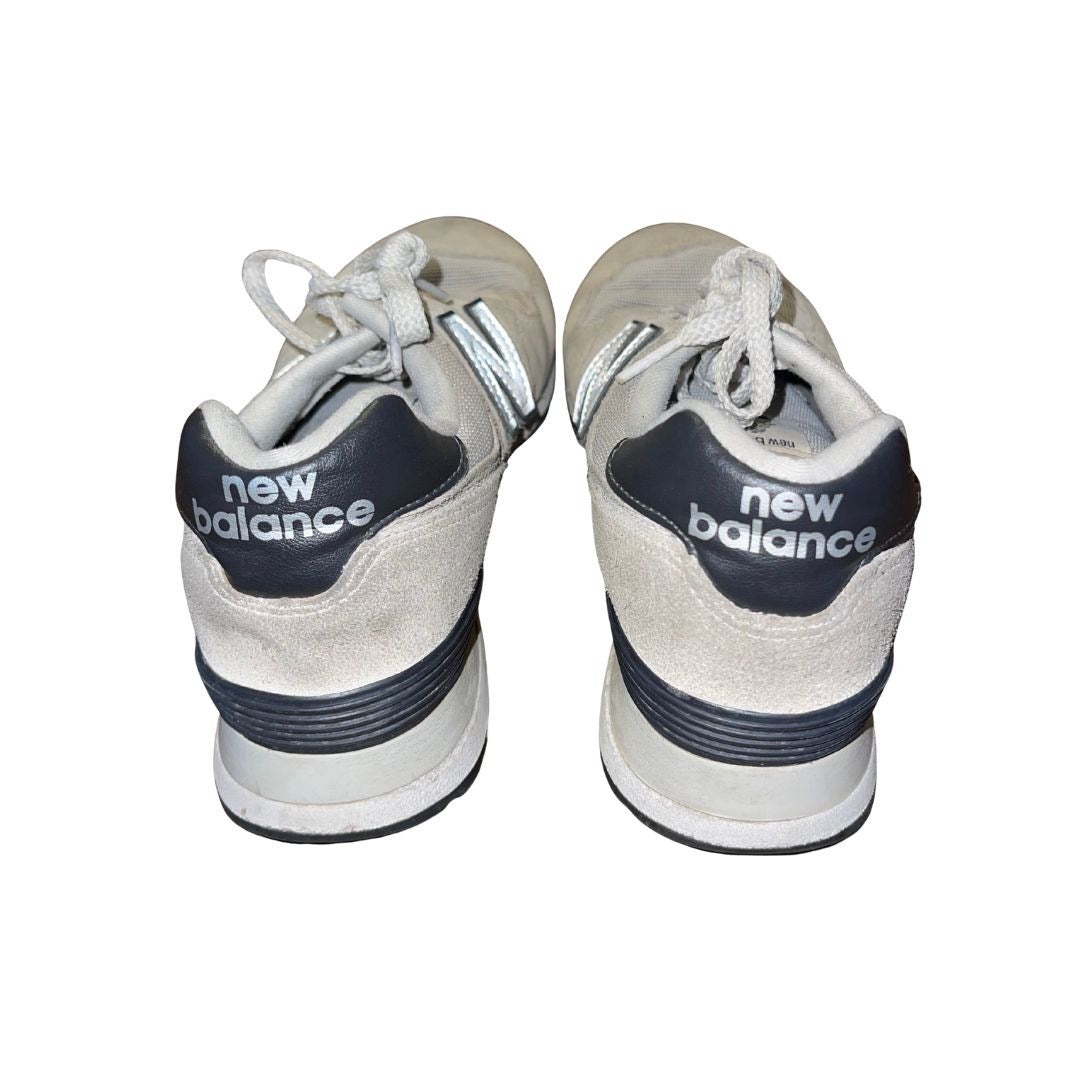 New Balance Women 574 Core White and Blue Sneakers Athletic Retro Size 8