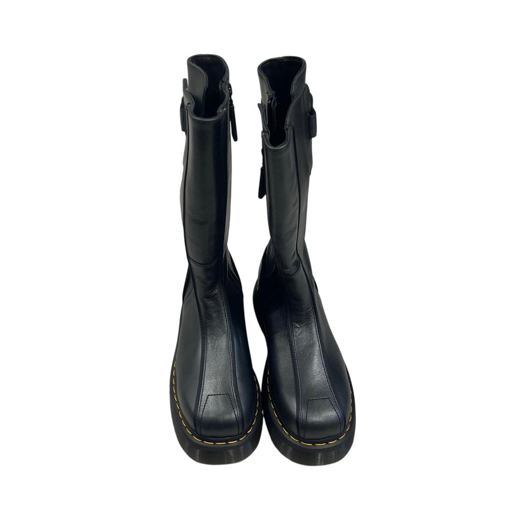 Dr. Martens Buzz High Eclipse Platform Black Leather Tall Boots US 9 NWOB Punk