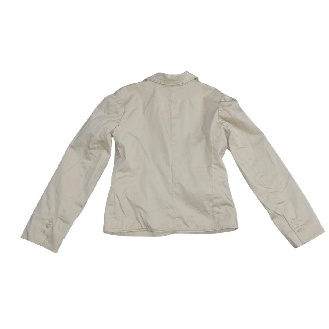 Daisy Fuentes Blazer Jacket Khaki 4 Cotton Blend Light Stretch Business Career