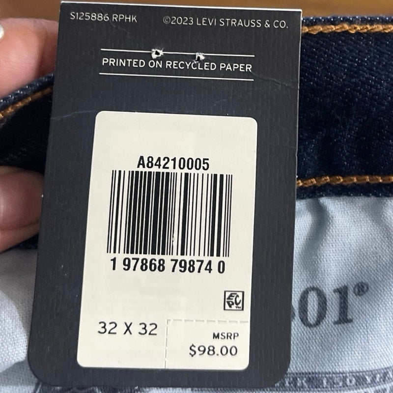 Levis Premium 501 '90s Lightweight Womens Size 32x32 NWT Mid Rise Straight Leg