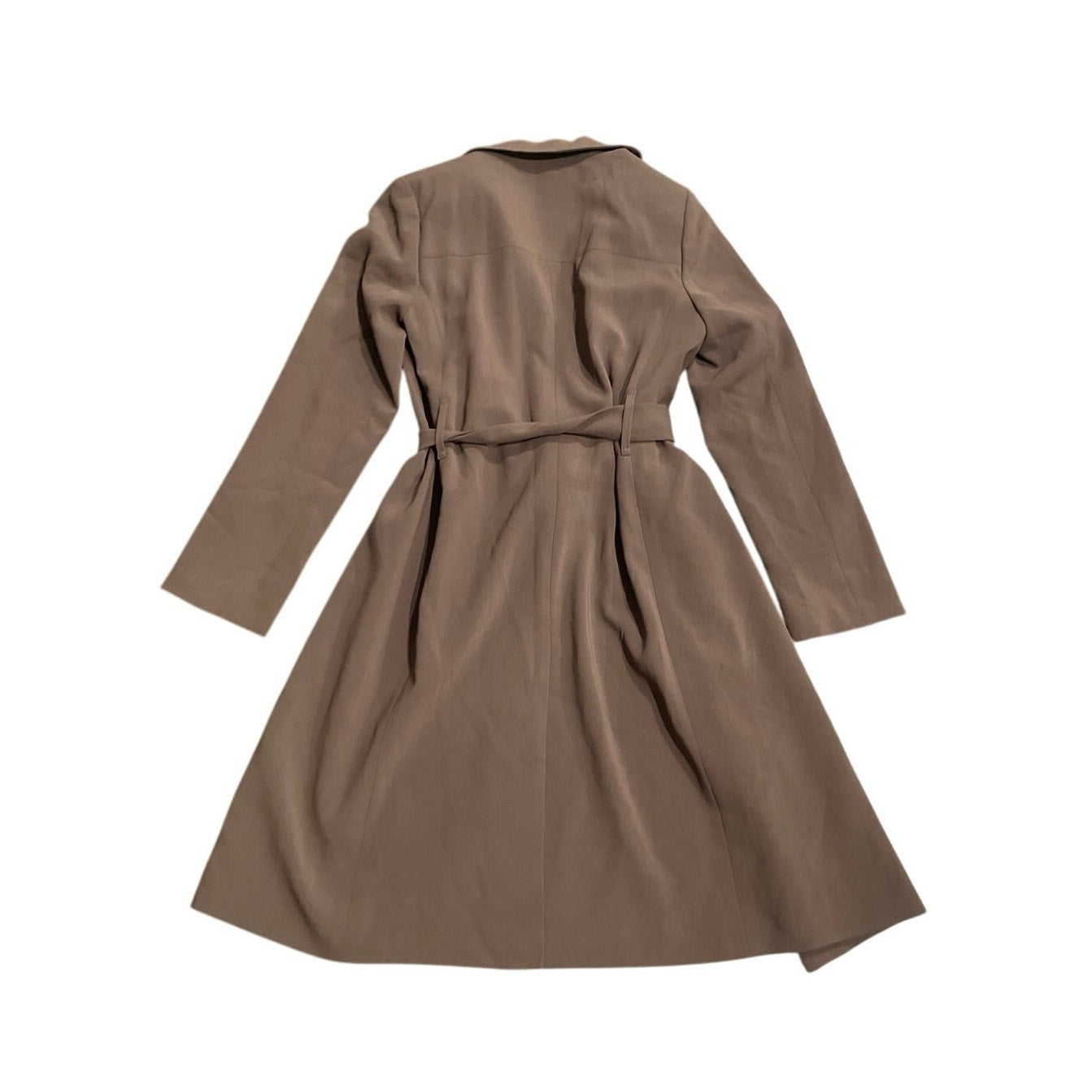 Babaton Classic Trench Coat by Aritzia Open Front Tie Waist Belt SZ M Elegant