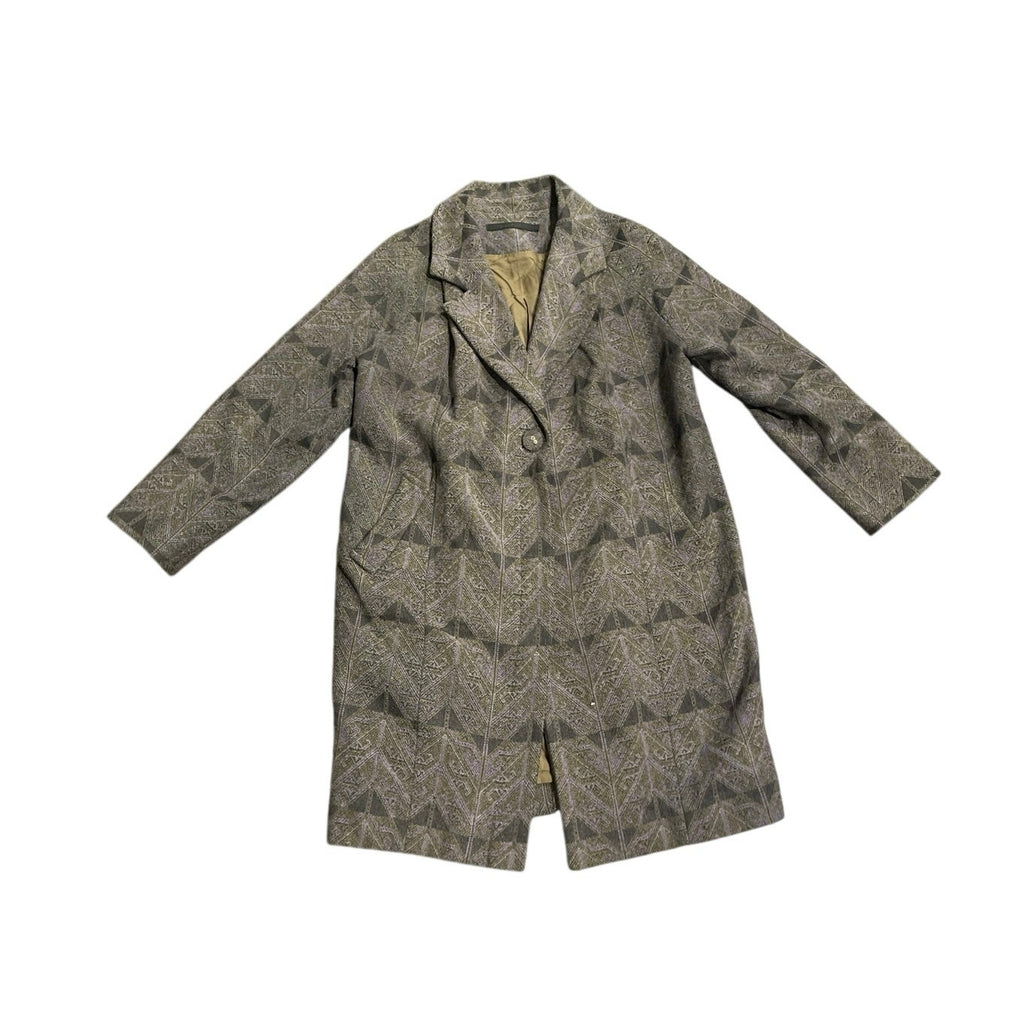 Archi Japanese Label Wool Blend Long Coat Dry Clean Elegant Chic Professional S