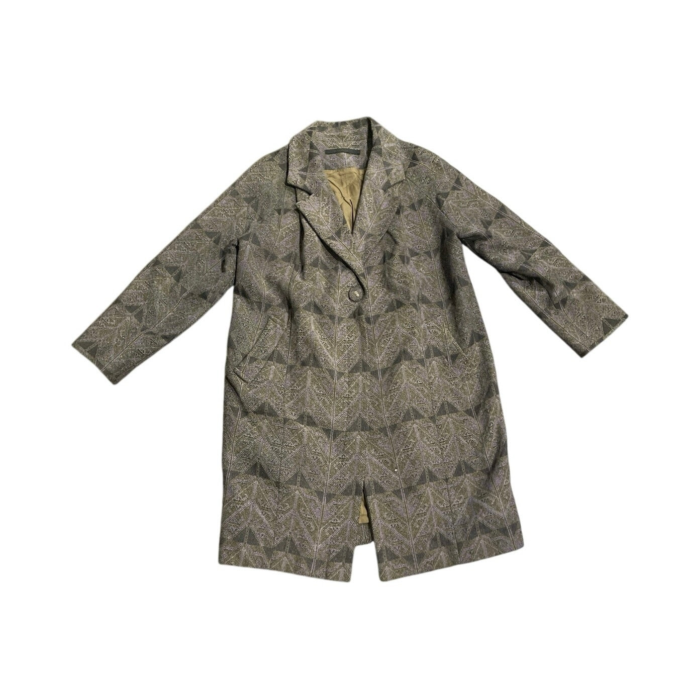 Archi Japanese Label Wool Blend Long Coat Dry Clean Elegant Chic Professional S
