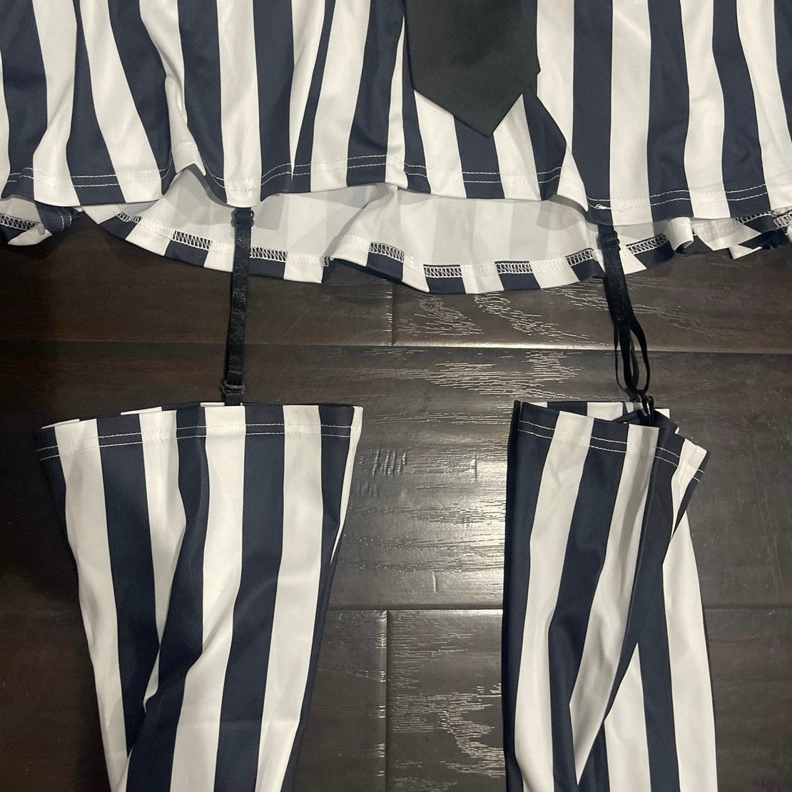 Beetlejuice Halloween Costume SZ M Spooky Ghostly Gothic Horror Tim Burton
