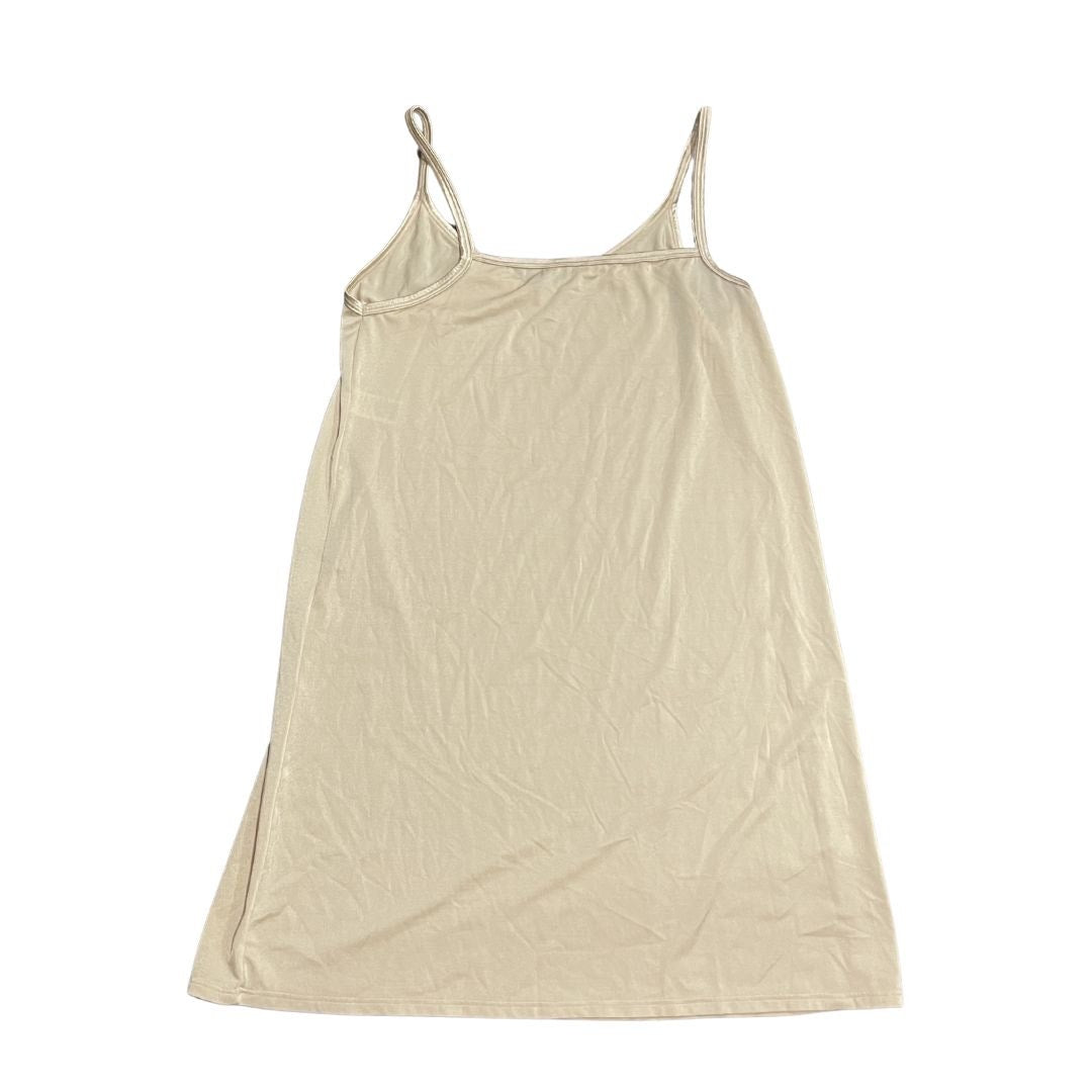 Vanity Fair Nude Full Slip Seamless Dress Size 36 18" Spandex Stretch Intimates