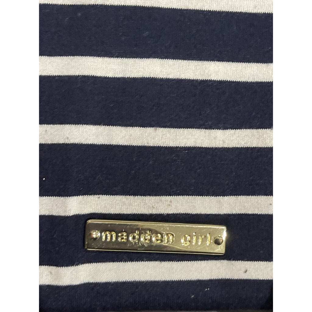 Madden Girl Striped Backpack Nautical Coastal School Daypack Handbags Travel