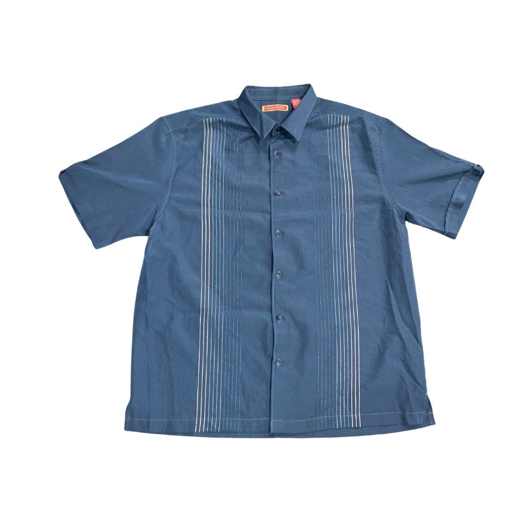 Havanera Guayabera Cuban Style Button Down shirt Size XL Vacation Tropical Beach