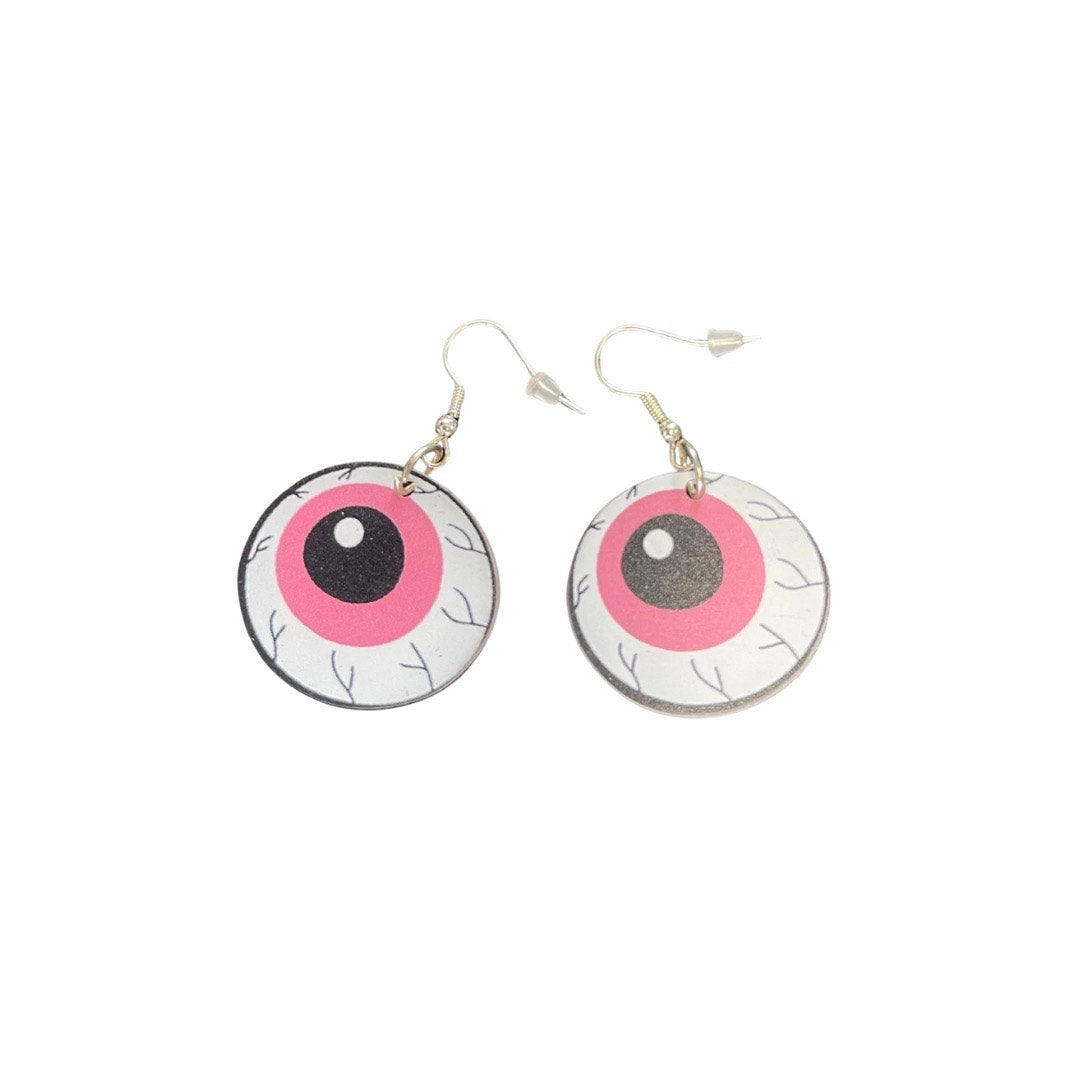 Pink Eyeball Earrings