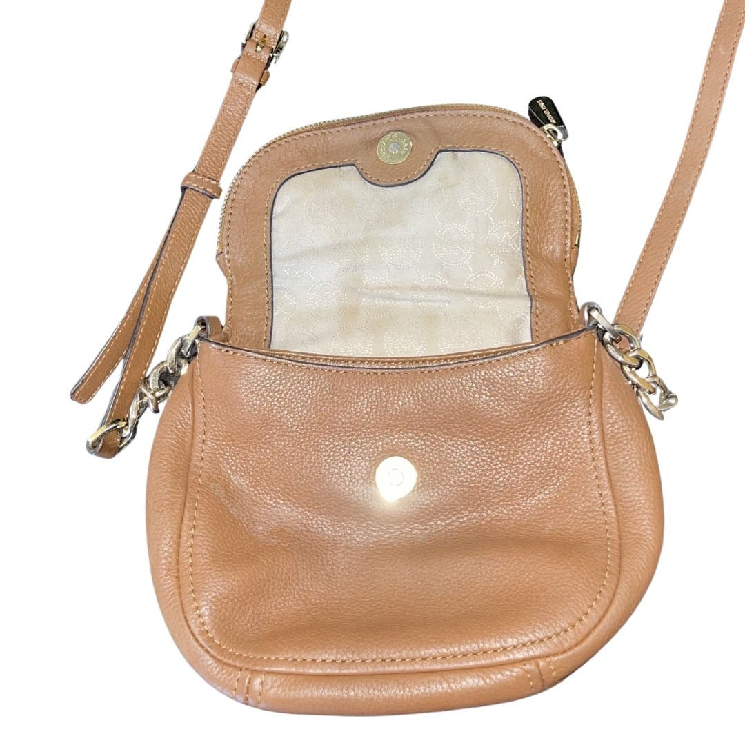 Michael Michael Kors Bedford Flap Crossbody Pebbled Leather Saddle Purse