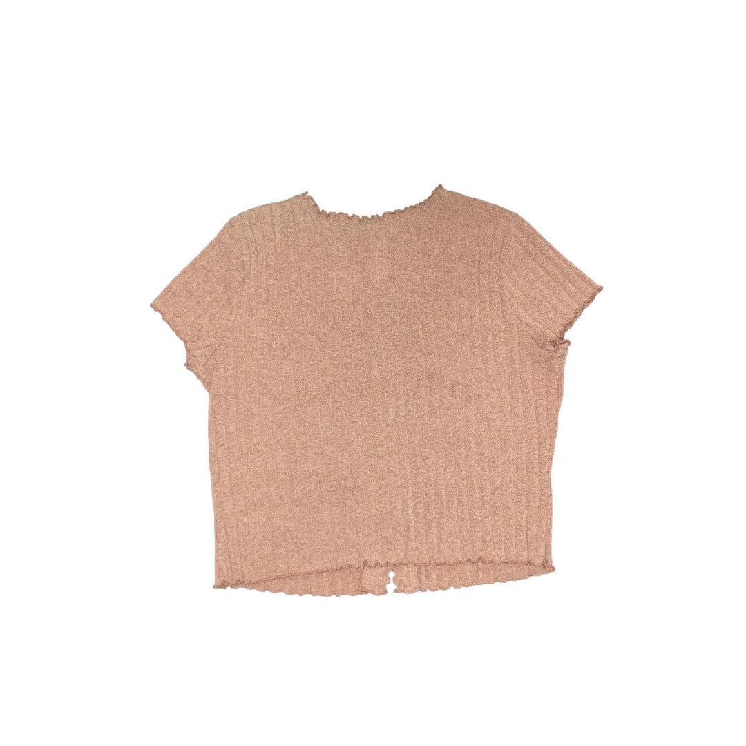 SO Goods For Life Bundle 2 Tops Ribbed Short Sleeve Scallop Trim Size XXL Y2K