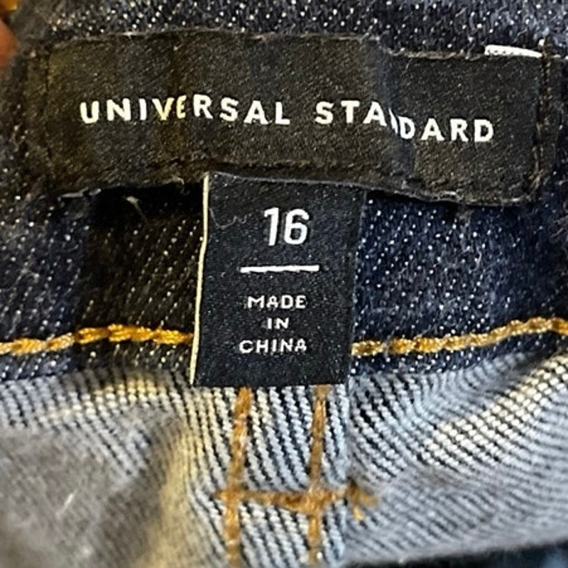 Universal Standard Stevie High Rise Cuffed Straight Leg Jeans SZ 16 Streetwear