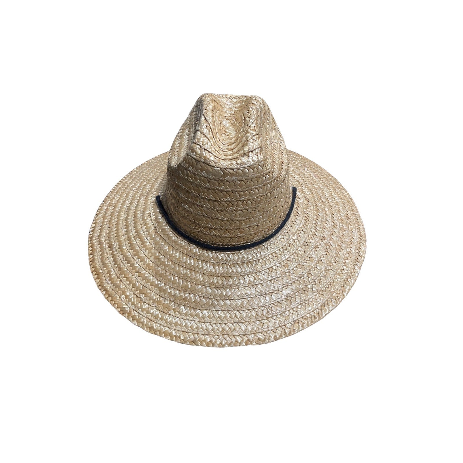 Straw Sun Hat Chin Cord Lifeguard Safari Woven Beach Garden Outdoor