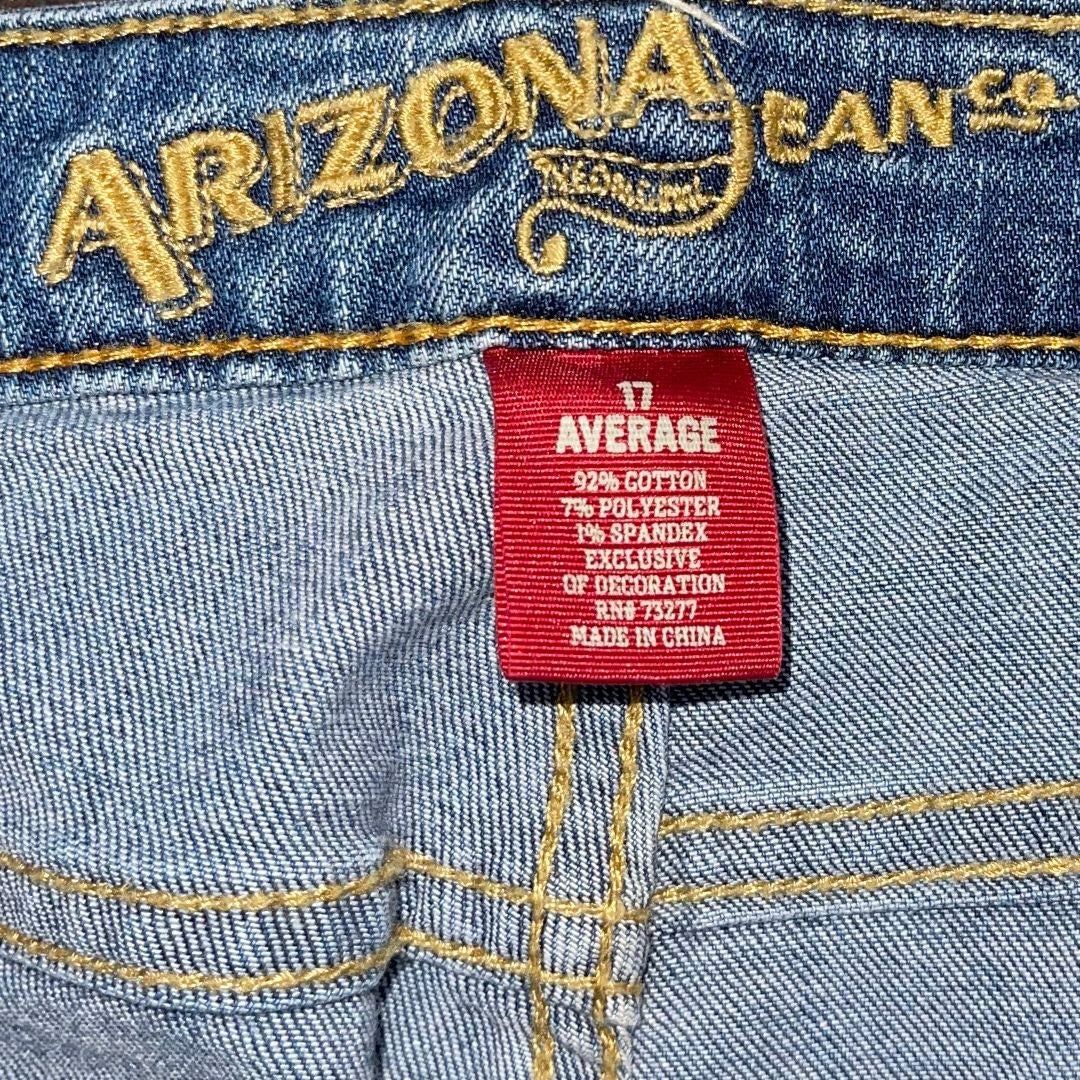 Arizona Jean Co Bootcut Denim Pants Size 17 Women Western Rodeo Cowgirl