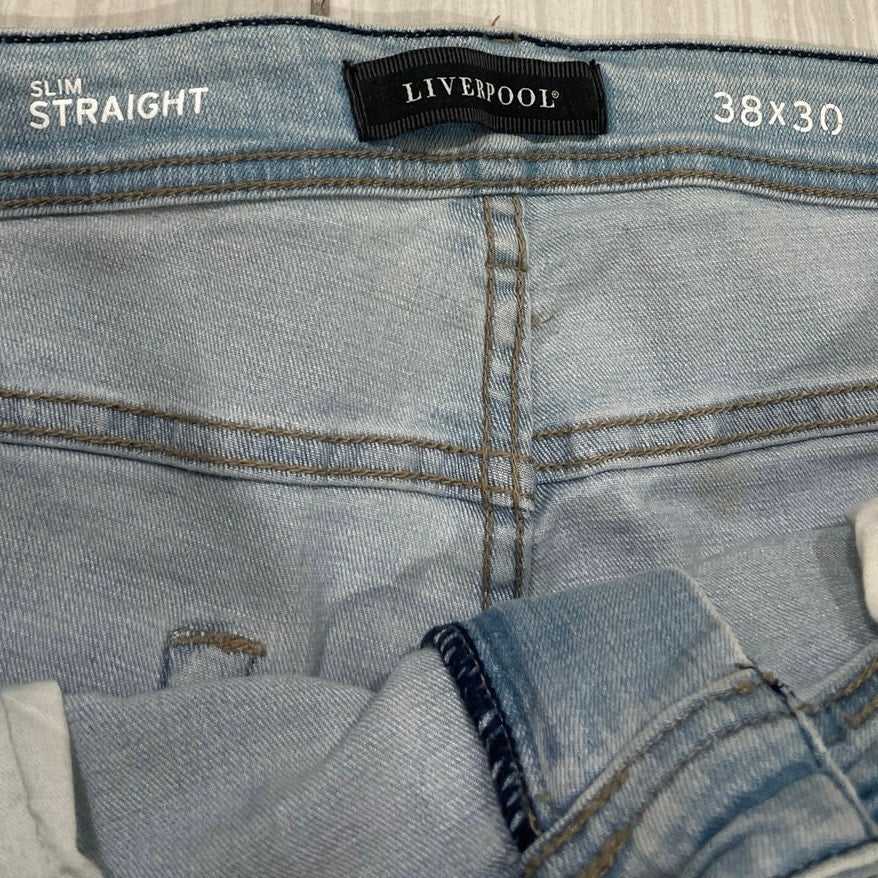 Liverpool Slim Straight Leg Denim Jeans Size 38X30 Casual Streetwear