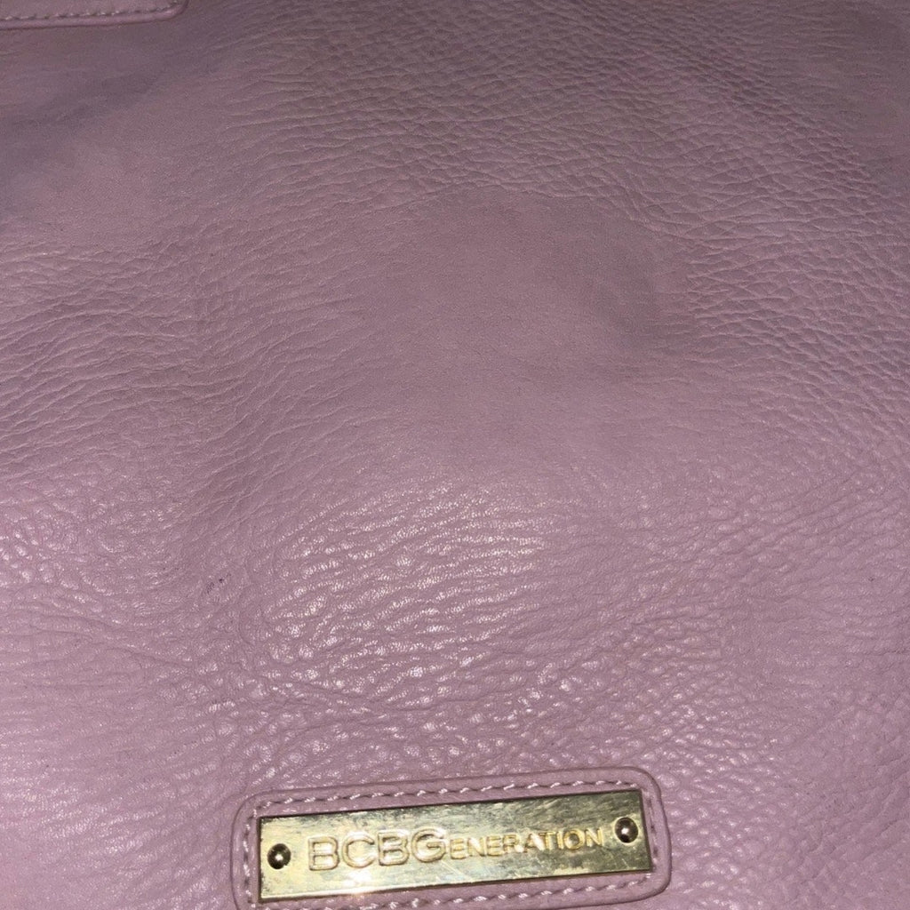 BCBGeneration Large Shoulder Crossbody Purse Bag Lavender Faux Leather