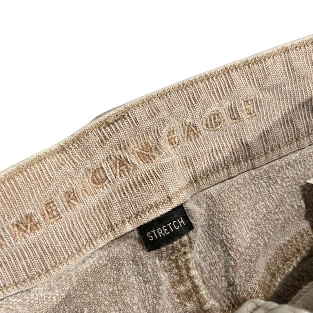 American Eagle Stretch Corduroy Super High Waisted Flare Pants SZ4 Y2K 90s Retro
