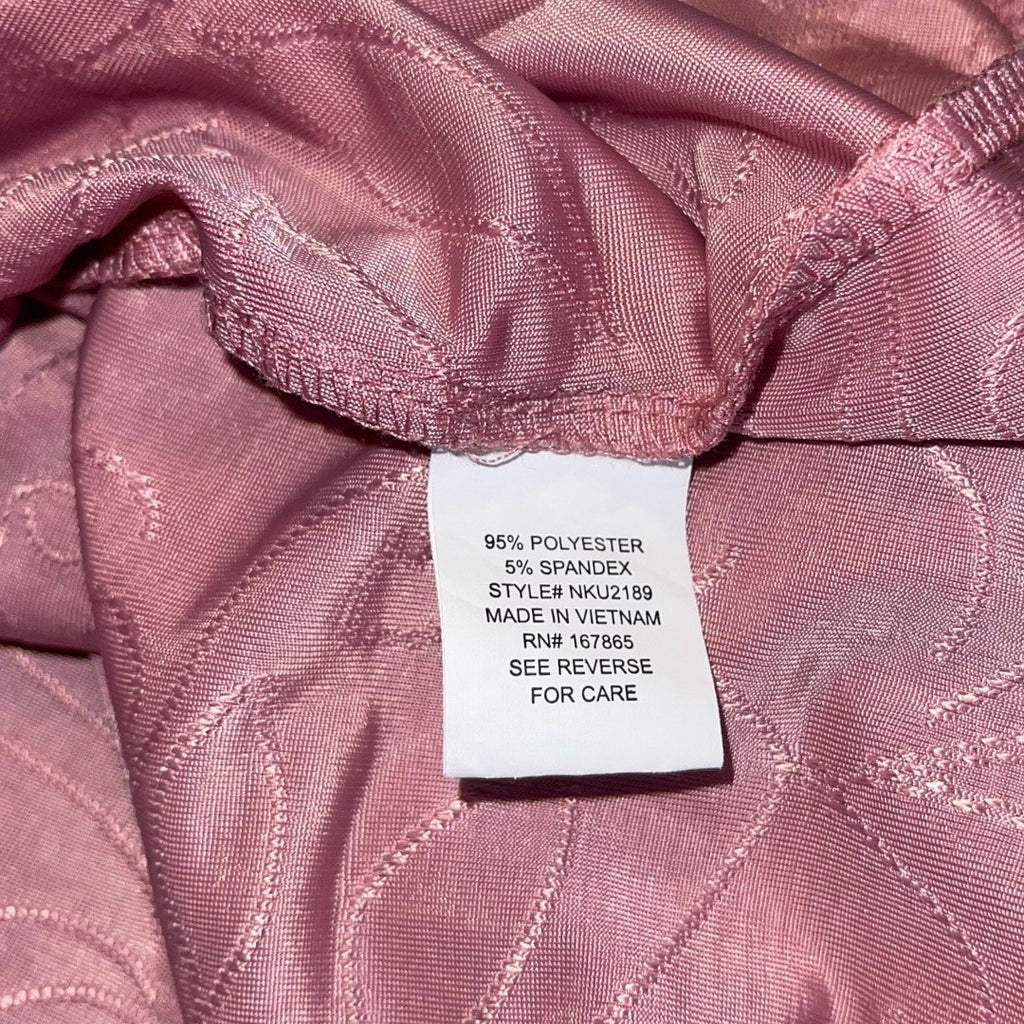 Notations Short Sleeve Pink V-neck Blouse Size Large Casual Artsy