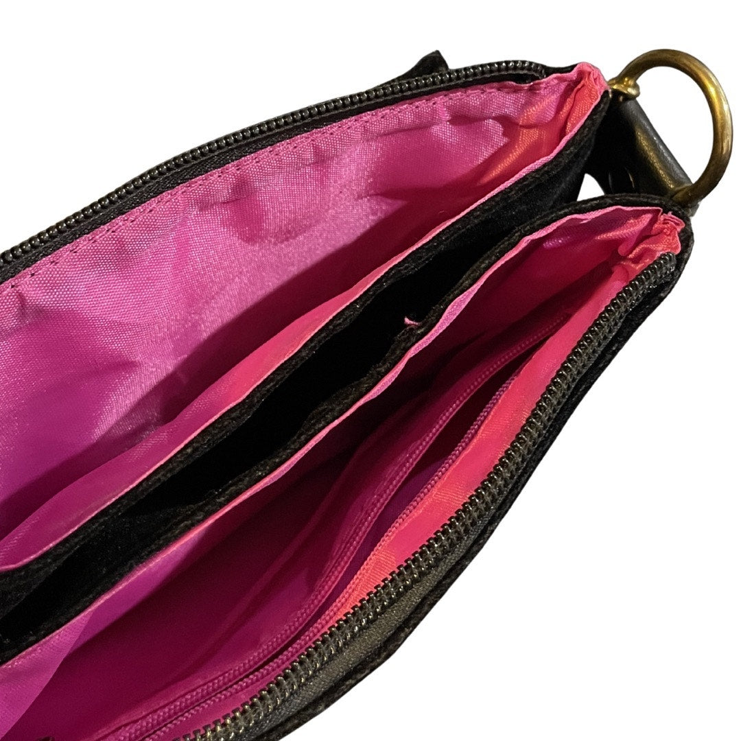 Nicole Miller Suzie Quilted Velvet Crossbody Bag Whimsical Evening Chic Party