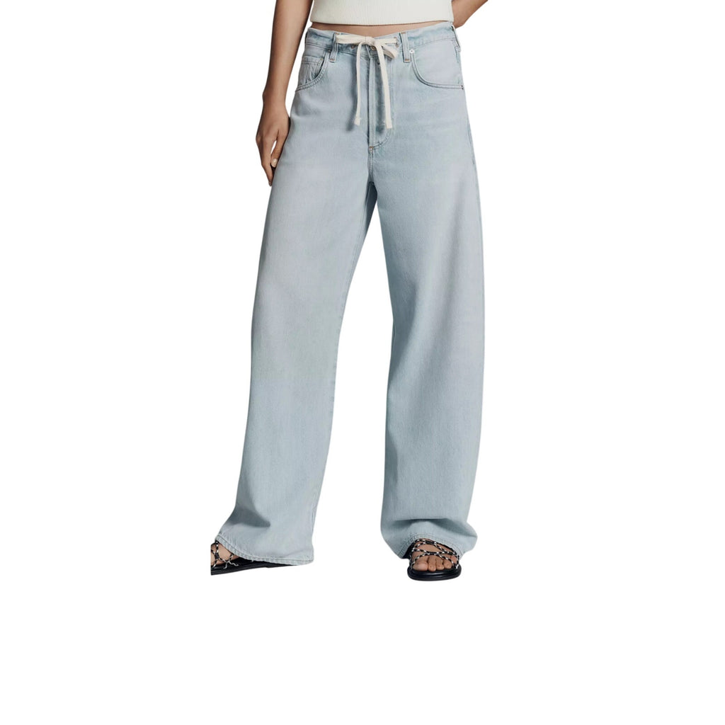 Citizens of Humanity Brynn Drawstring High-Rise Wide Leg Jeans 32 Tie Waist NWT
