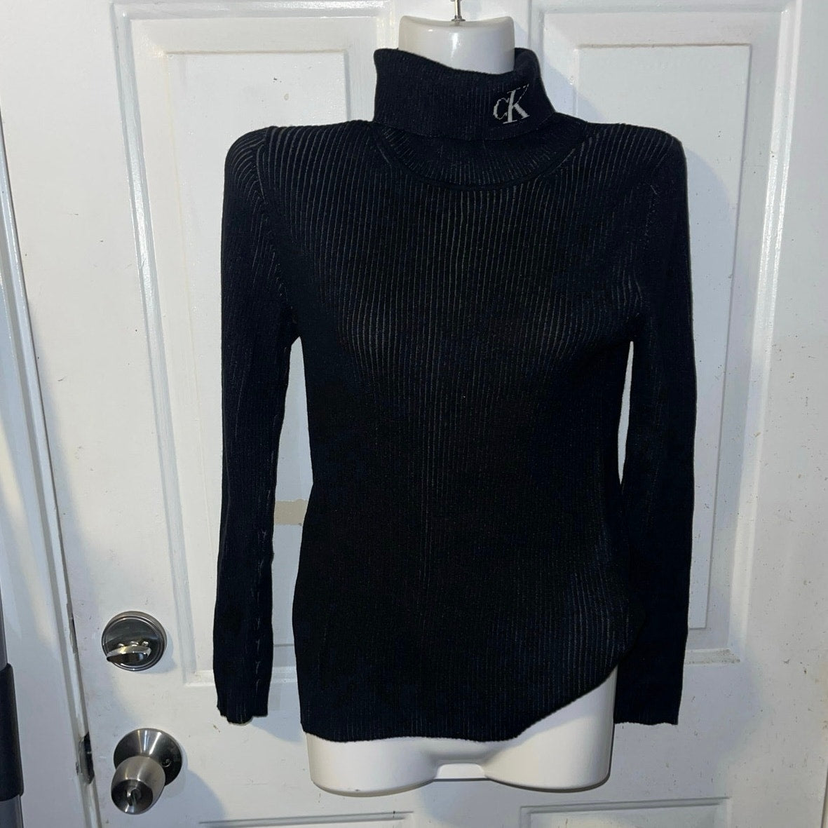 Calvin Klein Women Ribbed High Neck Turtleneck Sweater NWT Size XS