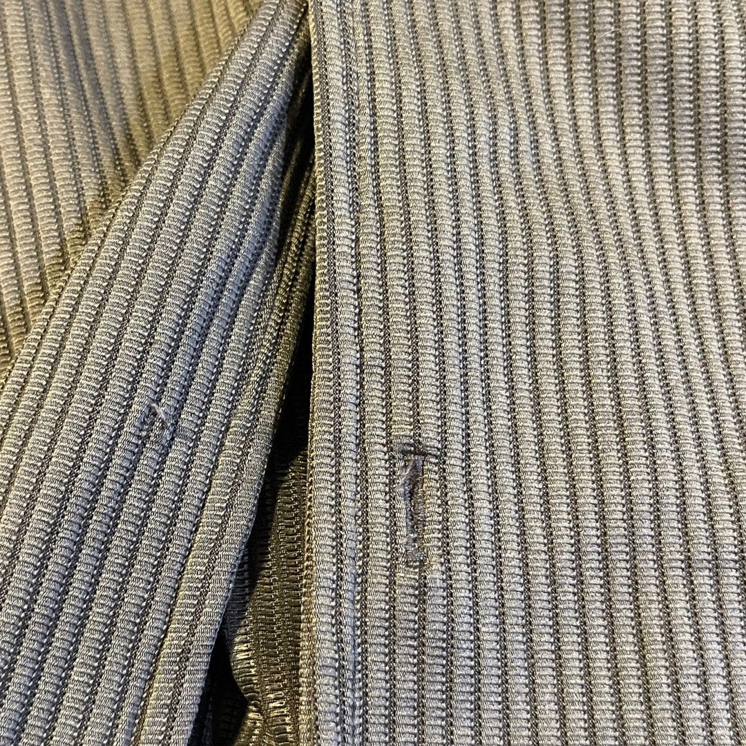 Boohoo Man Ribbed Button Down Short Sleeve Shirt Size Medium Retro