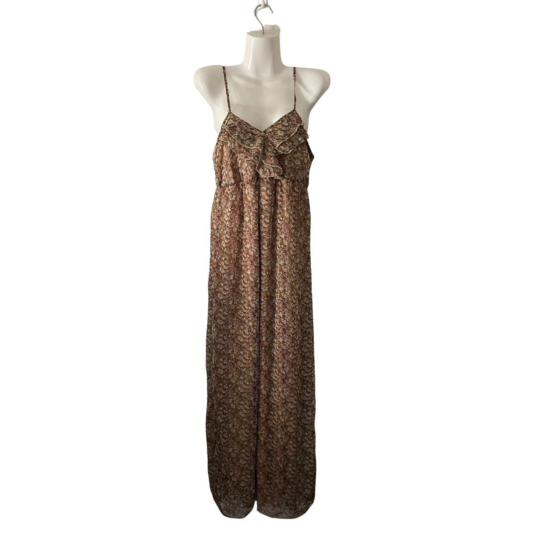 Rachel & Chloe Sleeveless Maxi Floral Dress SZ Small Spring Summer Botanical Y2K