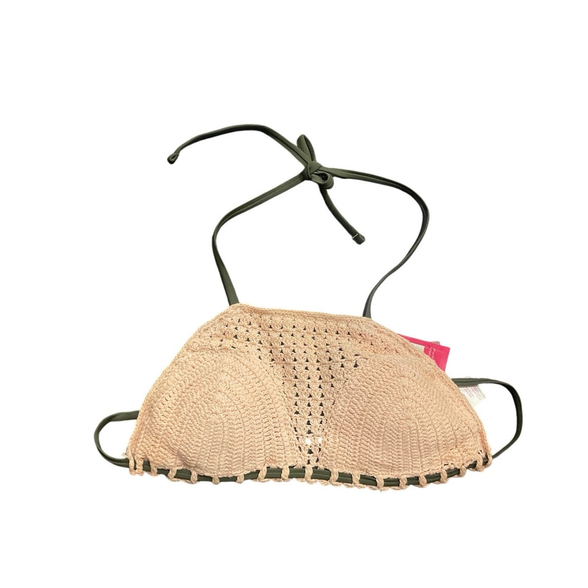 Xhilaration Crochet Set of Two Halter Bikini Tops SZ XS Boho Festival Beach NWT`