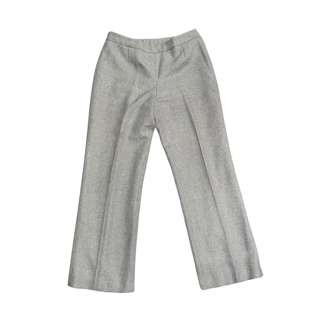 Suit Studio Women Grey 2 Piece Pant Suit Size 6P Blazer Trousers Career Office