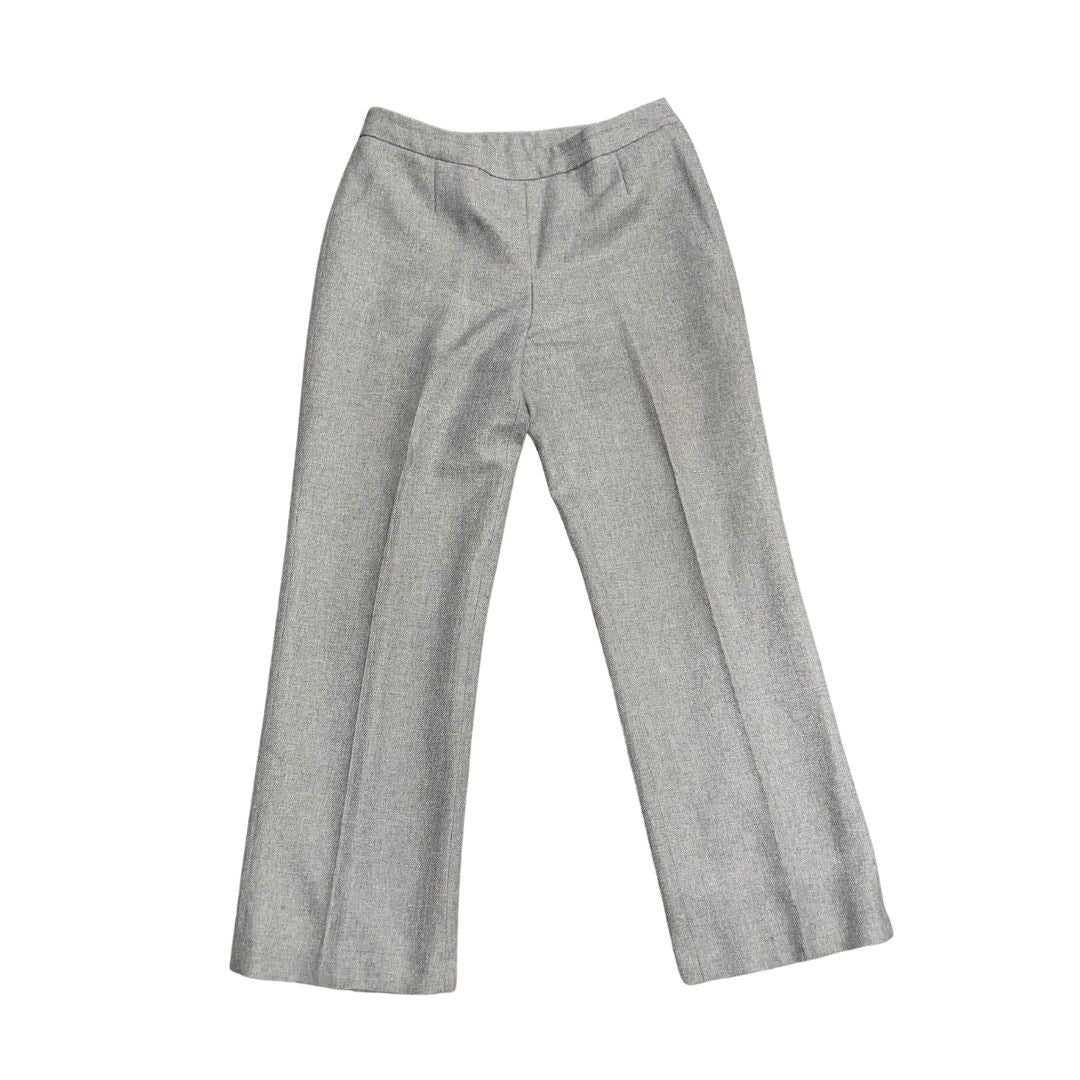 Suit Studio Women Grey 2 Piece Pant Suit Size 6P Blazer Trousers Career Office