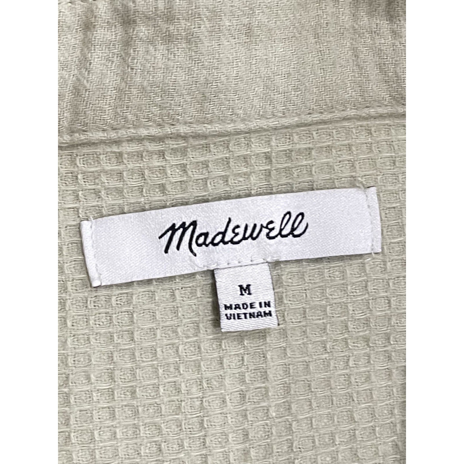 Madewell Waffleback Branner Shirt Jacket Textured Waffle Light Green Size Medium
