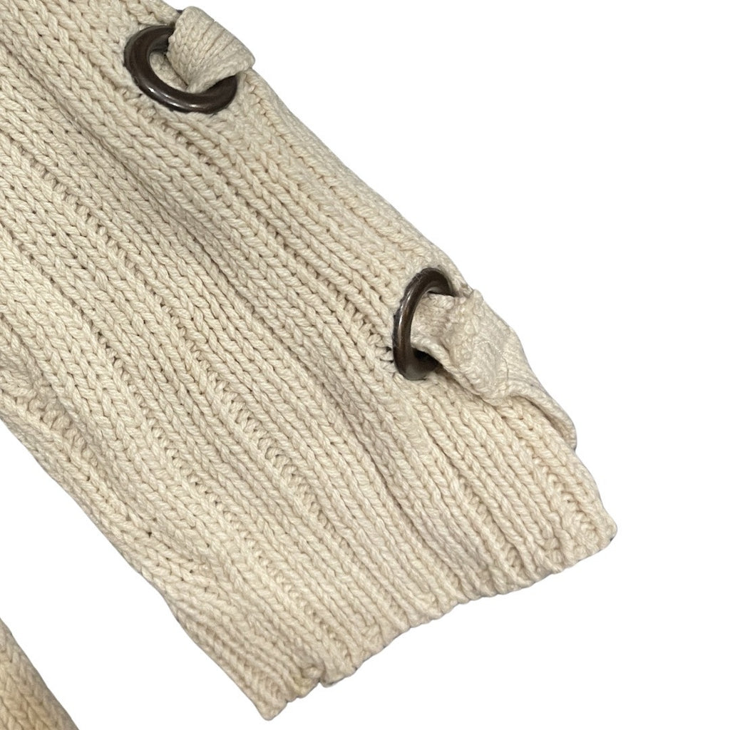 Guess Chunky Cable Knit Ribbed Long Sleeve V-Neck Sweater Size Medium Casual