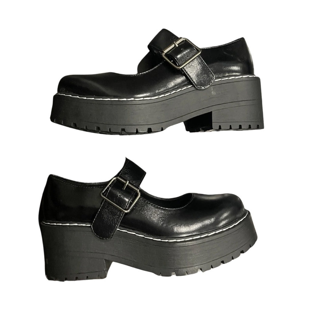 SODA Loaf Platform Mary Jane Chunky Shoes Size 8.5 Lug Sole Y2K Punk Grunge NWB