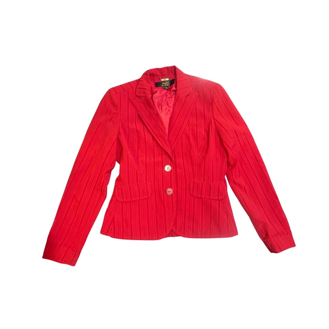 Allen by A.B.S. Suit Blazer Skirt Set Size 4 Career Office Professional Vintage