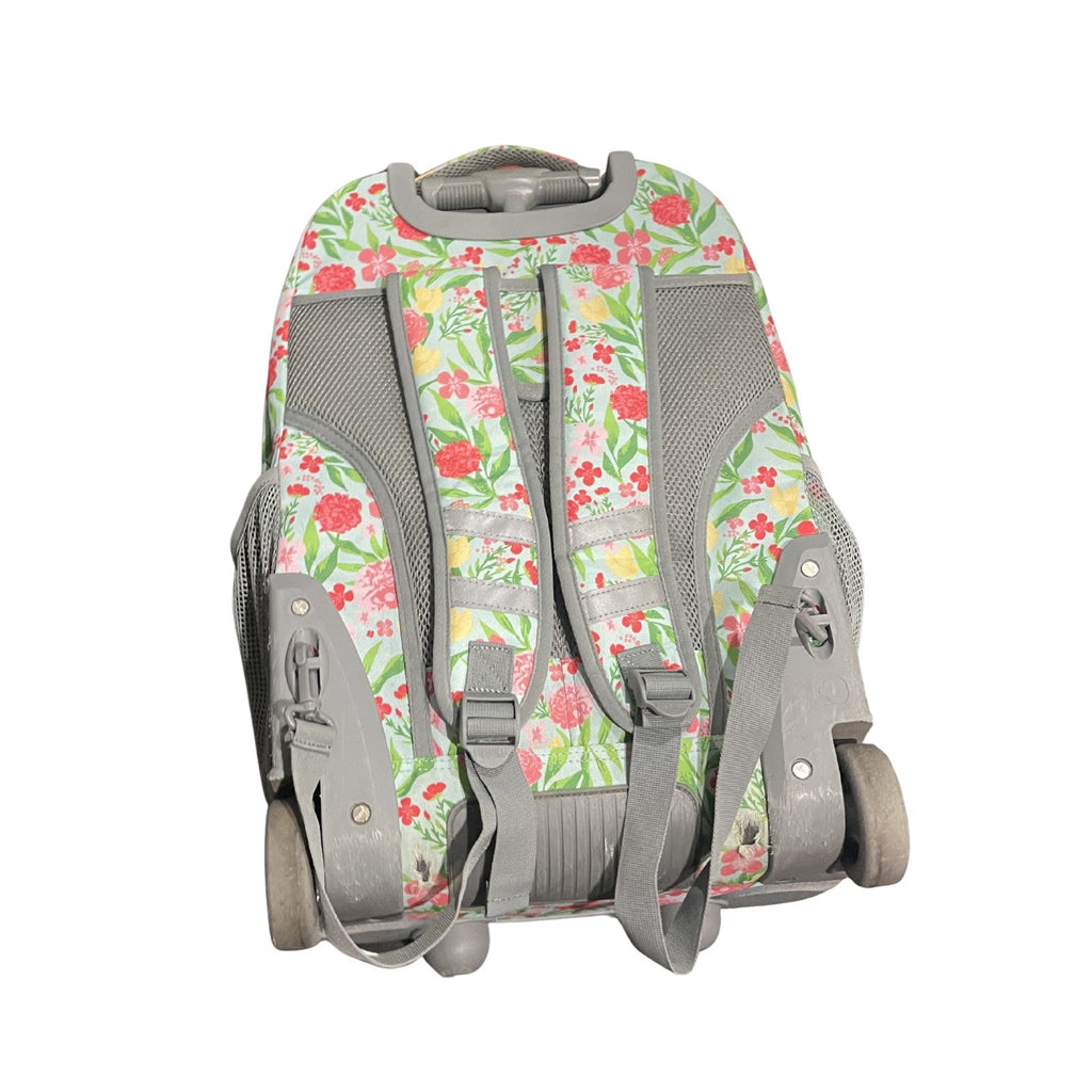 J World Sundance Laptop Rolling Backpack Floral School Work Travel Vacation