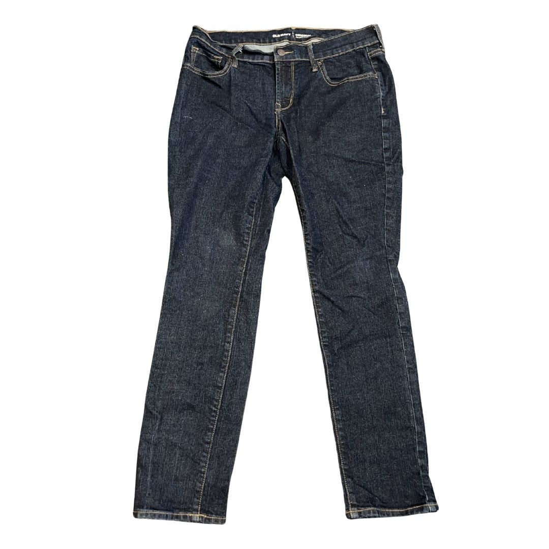 Old Navy Original Mid Rise Straight Leg Denim Jeans Pants SZ 8 Short Streetwear